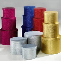 Cajas De Cartón De Regalo Plata, 3 Piezas