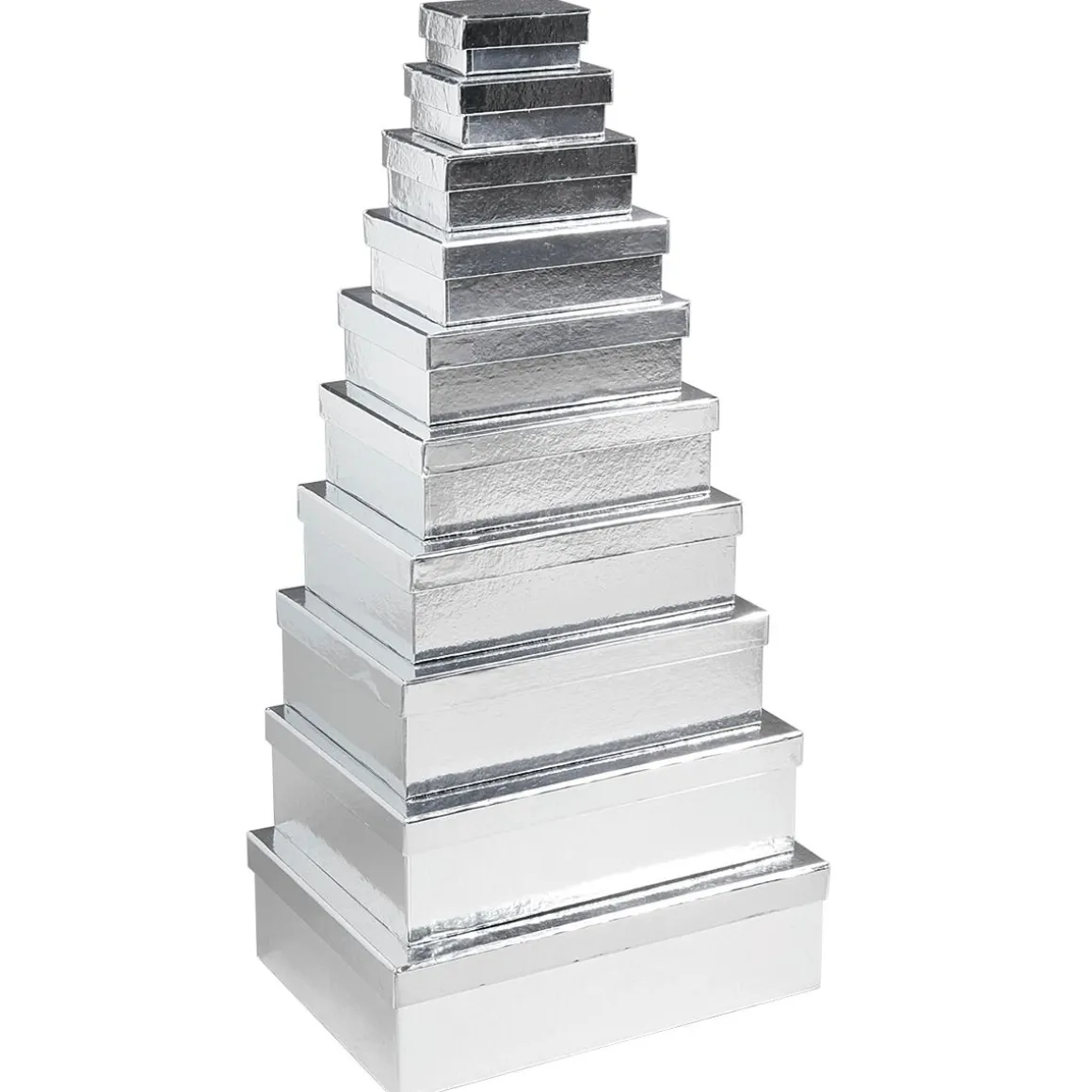 Cajas De Regalo Cajas De Regalo Plateadas, 10 Unidades 6,5 X 3,5 X 8,5 Hasta 22 X 9,5 X 31 Cm (ancho X Alto X Largo)