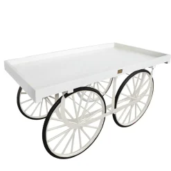 Carro De Mercado Blanco Con Base Blanca