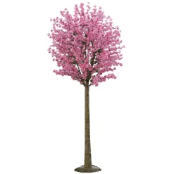Cerezo Artificial En Flor Rosa Pálido Con Base De 208 Cm