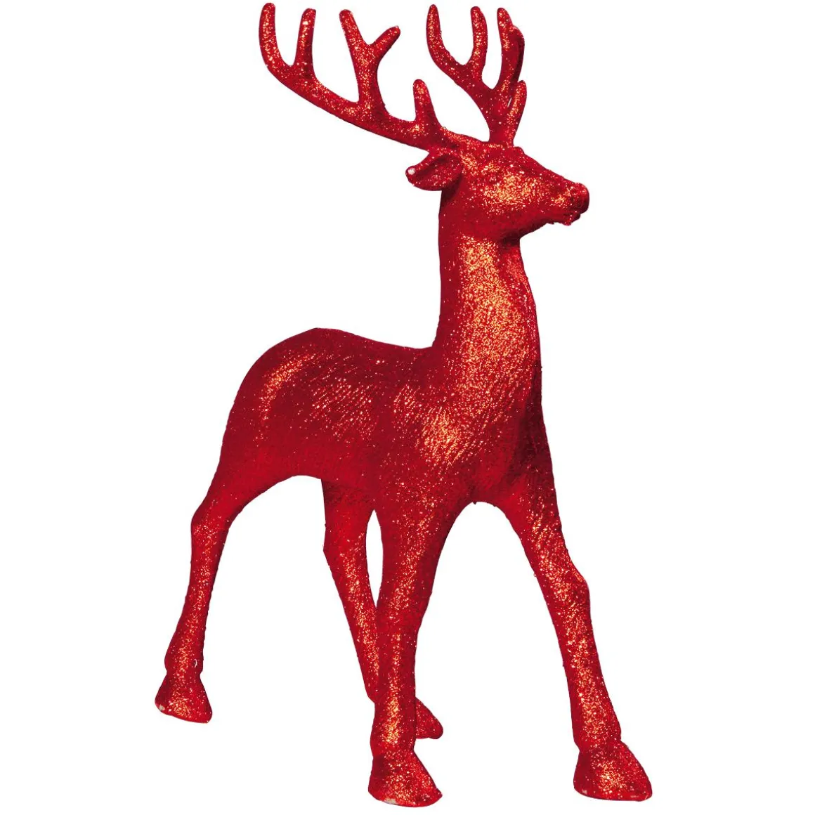 Ciervo Decorativo Rojo, Altura 31 Cm