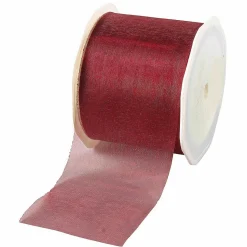 Cinta De Chifón, Color Burdeos, Anchura 70 Mm