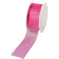 Cinta De Chifón, Color Fucsia, Anchura 38 Mm