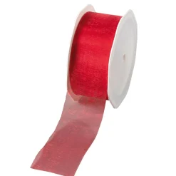 Cinta De Chifón, Color Rojo, Anchura 38 Mm