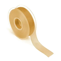 Cinta De Gasa Con Orillo 25mm X 50m Oro