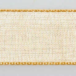 Cinta De Gasa Con Orillo 25mm X 50m Oro