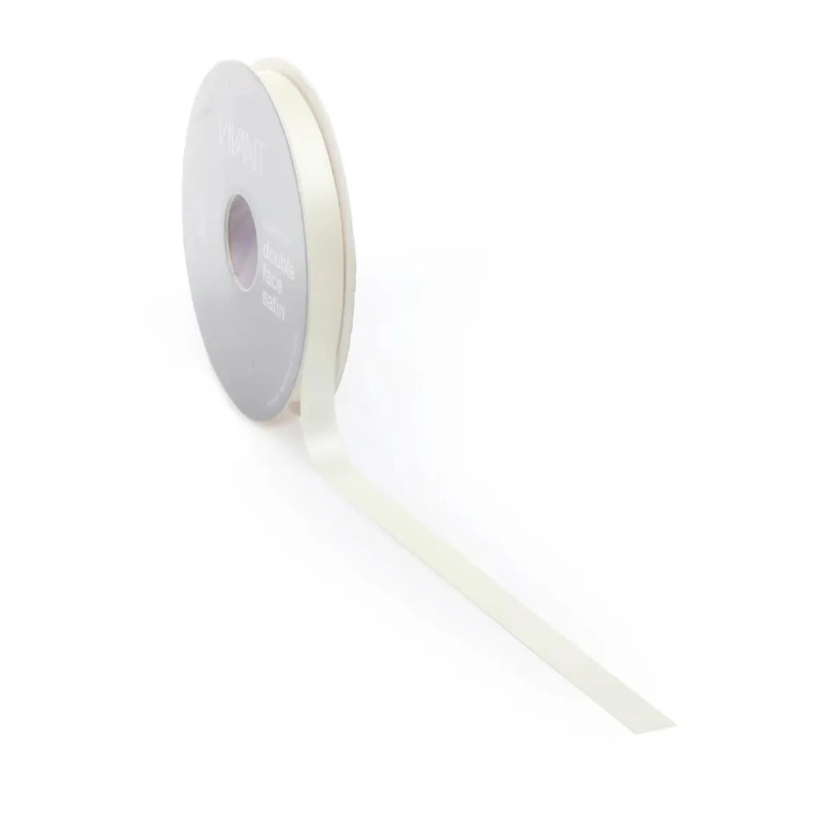 Cinta De Raso, 10 Mm X 25m Crema