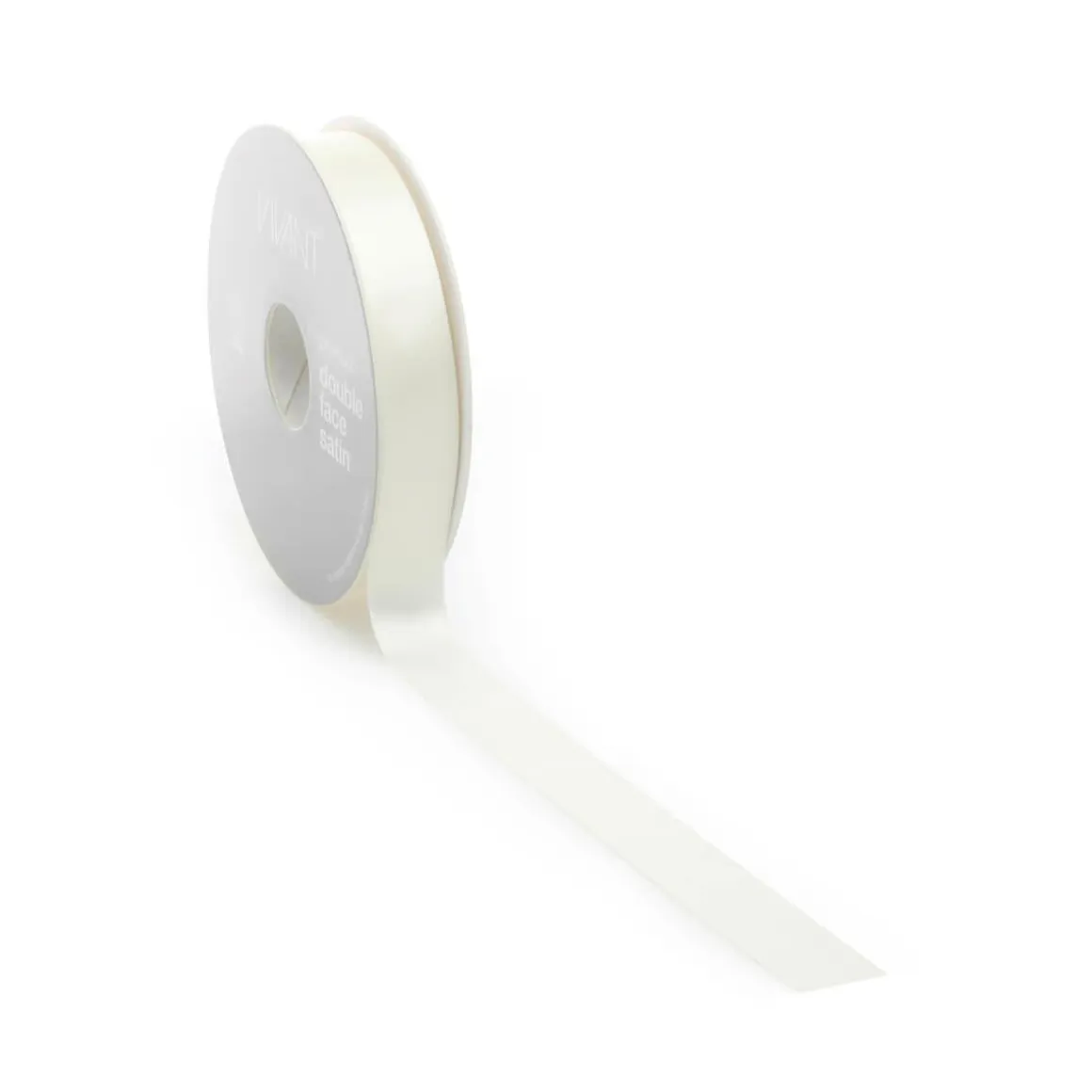 Cinta De Raso, 25 Mm X 25m Crema
