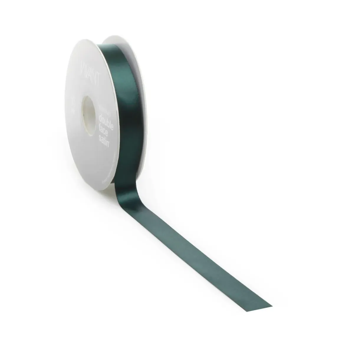 Cinta De Raso, 25 Mm X 25m Verde Oscuro