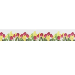 Cinta De Regalo De Satén Con Motivo De Tulipanes, 23 Mm, 20 M
