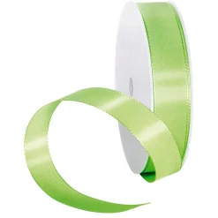 Cinta De Tafetán Con Orillo 25 Mm, 50 M, Verde Manzana