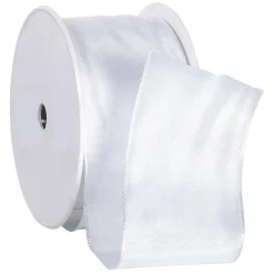 Cinta De Tela Con Borde De Alambre, Blanco, Anchura 60 Mm