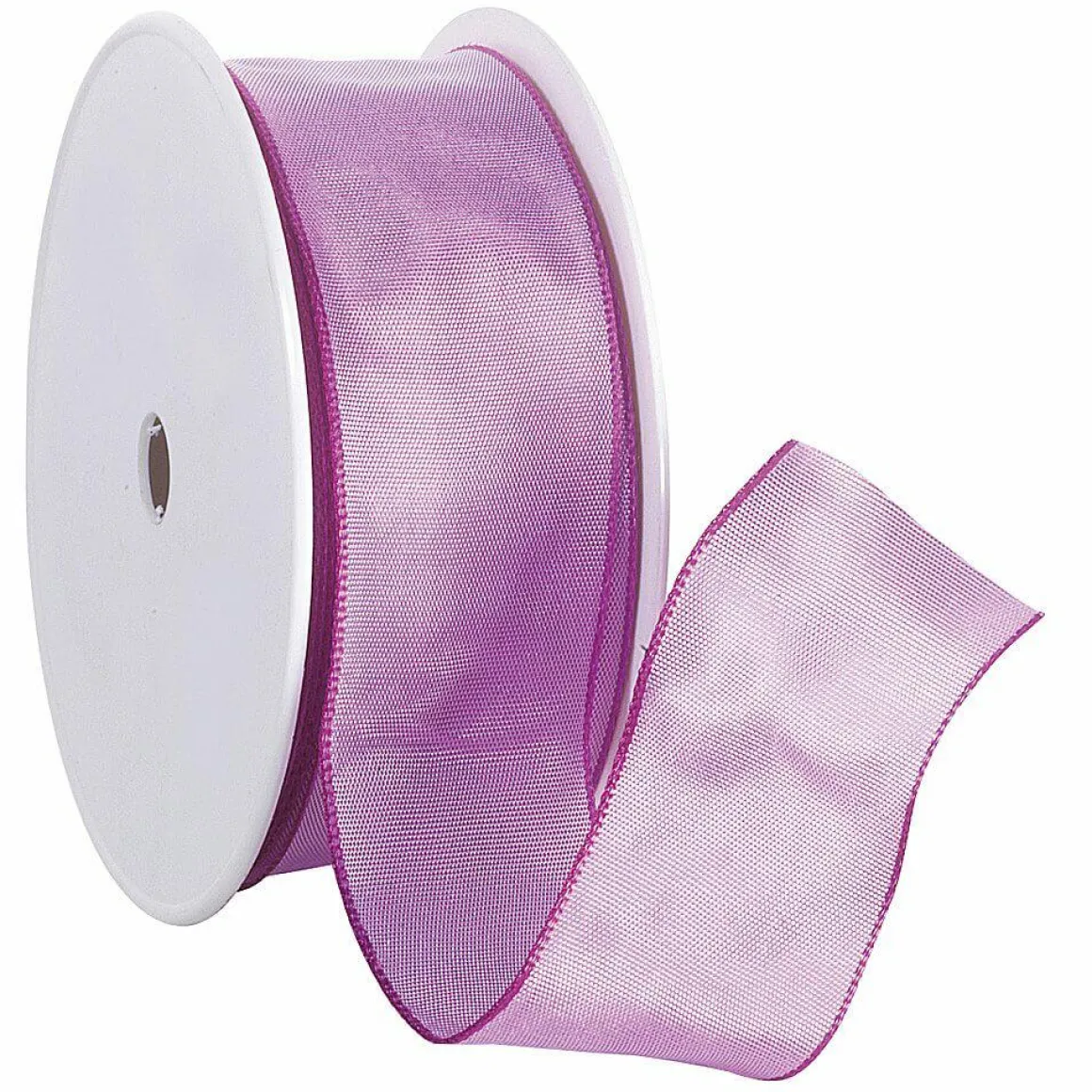 Cinta De Tela Con Bordes De Alambre, Color Fucsia, Anchura 40 mm