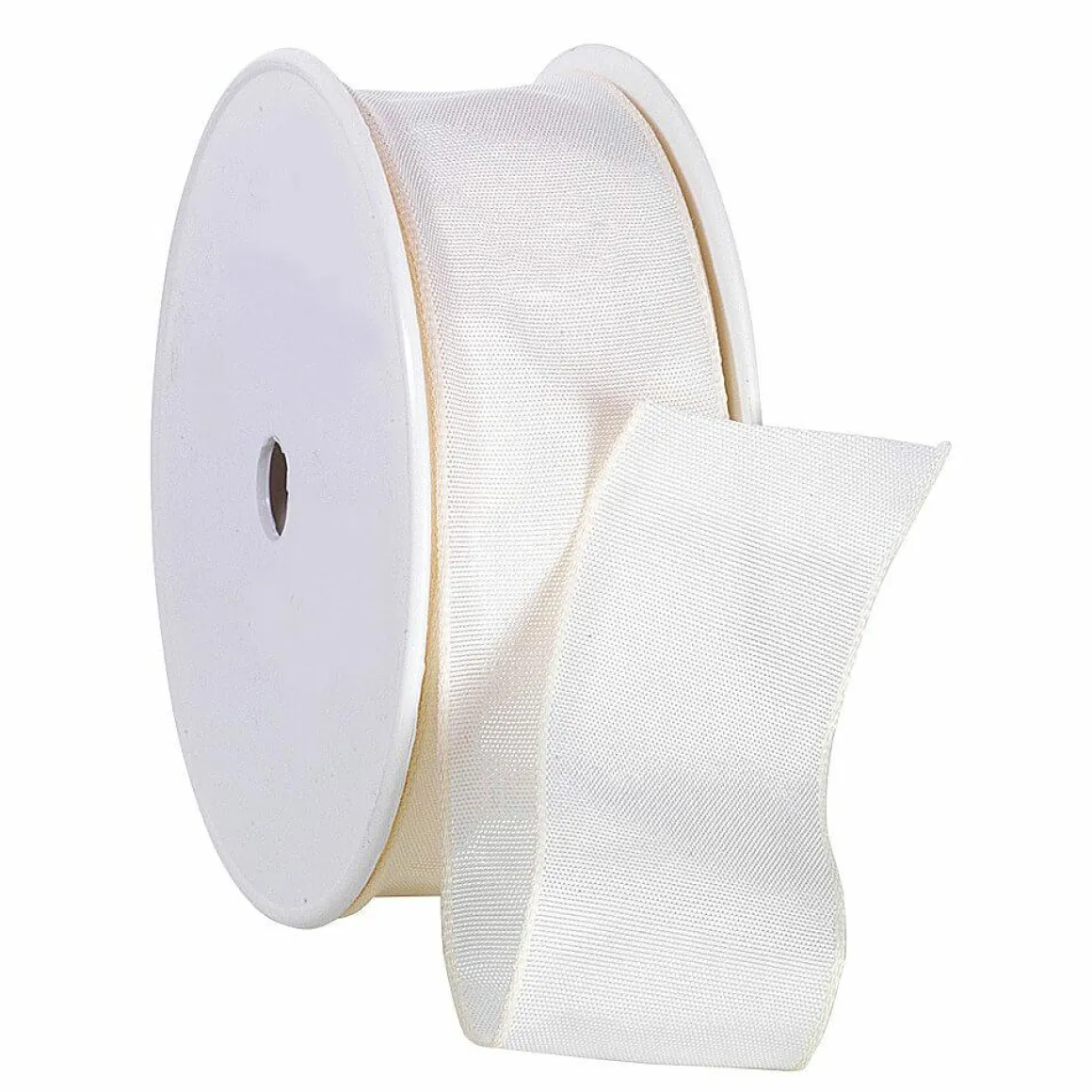 Cinta De Tela Con Bordes De Alambre, Color Crema, Anchura 40 Mm