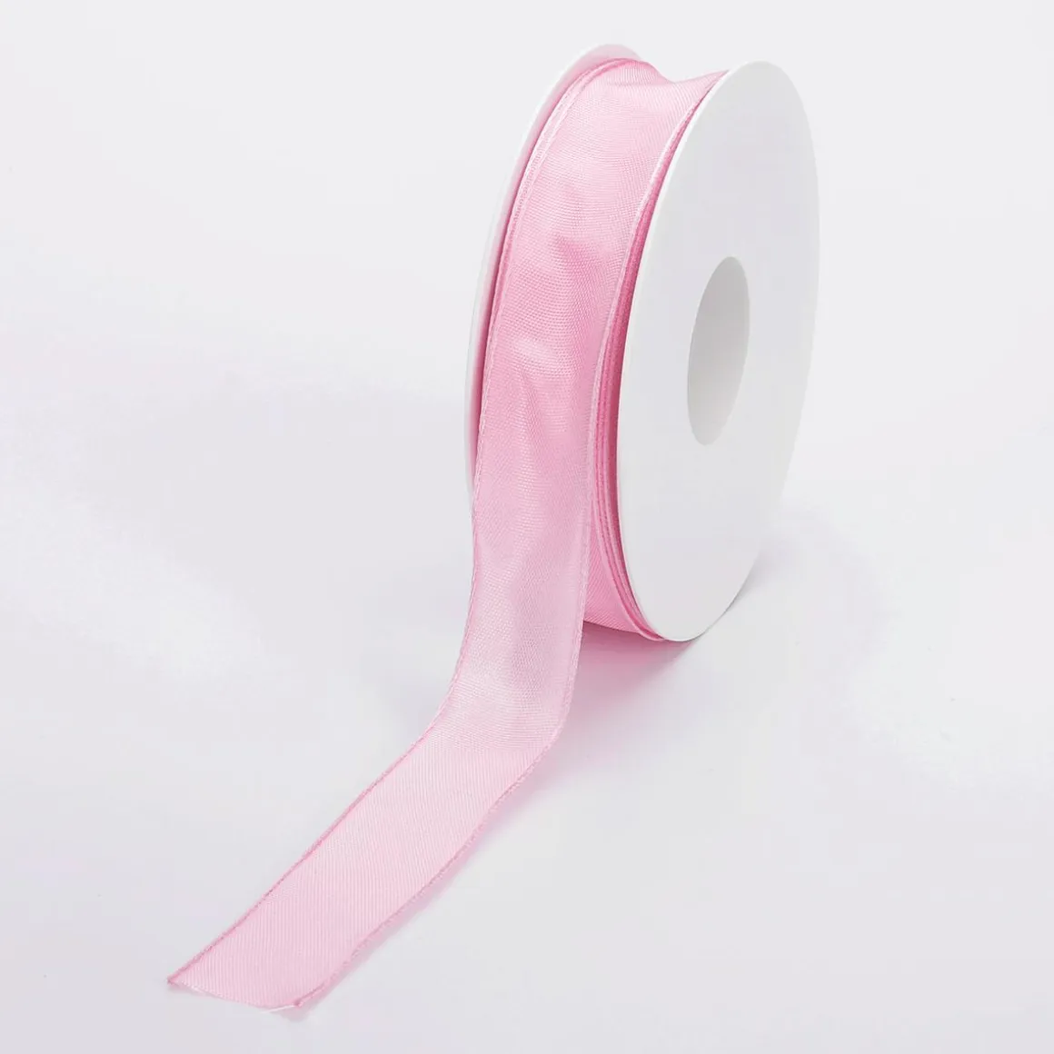 Cinta De Tela De Regalo Con Borde De Alambre Rosa 25 Mm X 25 M