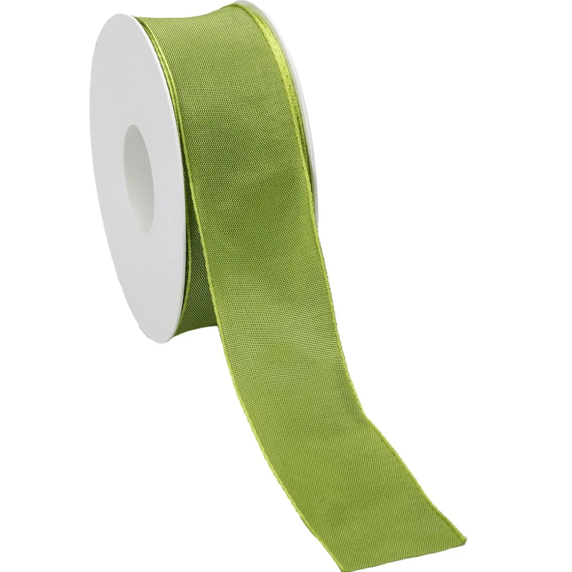 Cinta De Tela De Regalo Con Borde De Alambre Verde Claro 40 Mm X 25 M