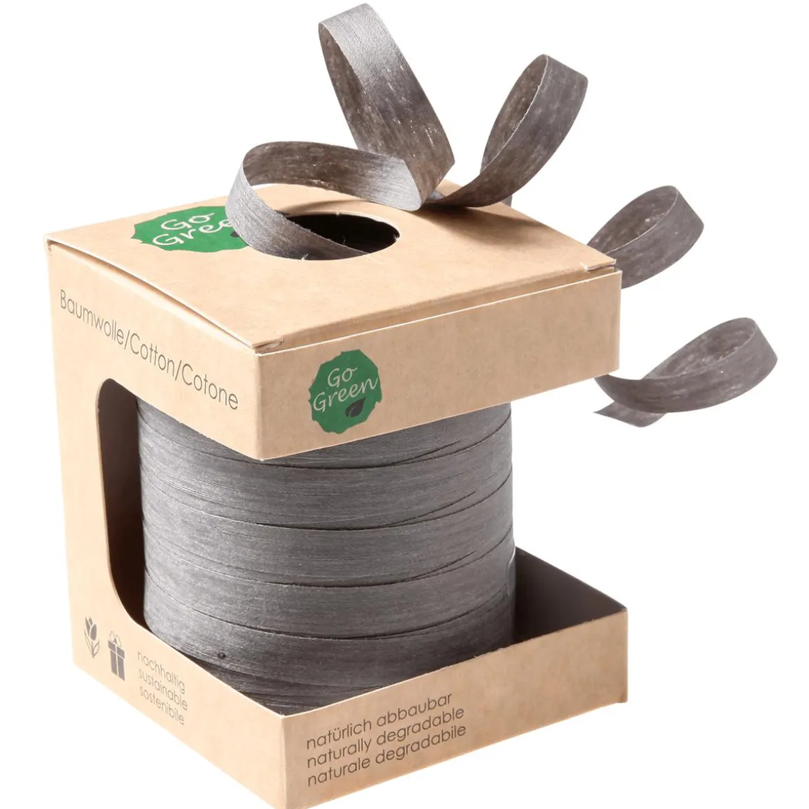 Cinta Ecológica De Rayas 10 Mm 100 M Gris