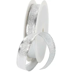 Cinta Regalo Plata 15 Mm Ancho 25 M