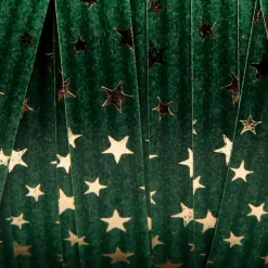 Cinta Rizada De Poliéster "Estrellas", 10 Mm, 100 M, Verde Abeto