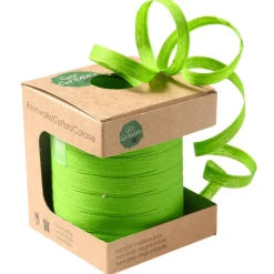 Cinta Rizadora Ecológica De Material Degradable 10 Mm 100 M De Verde Manzana