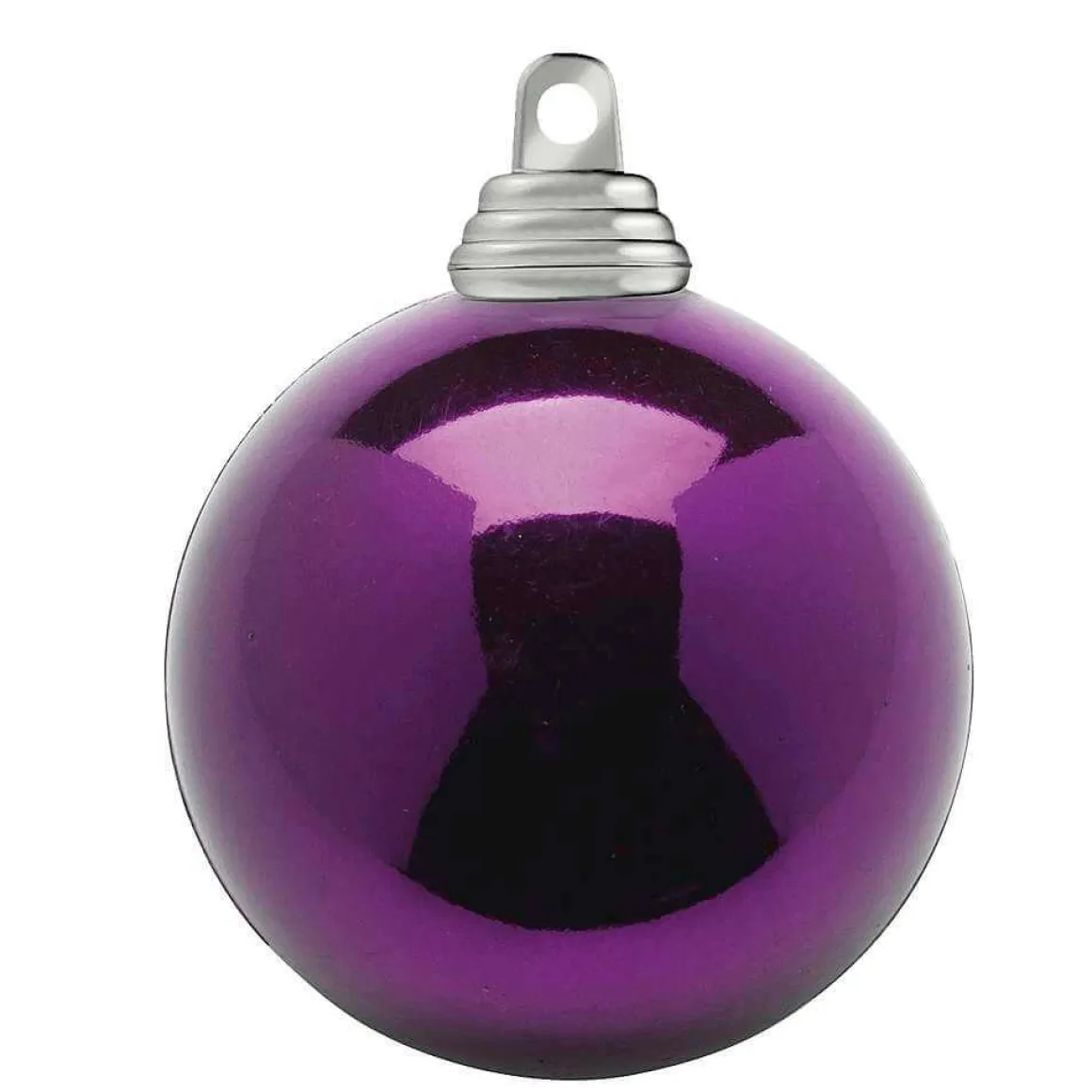 Ciruela, Bolas De Navidad Brillantes De Plástico Ignífugo, 6 Cm Ø - 24 Uds.