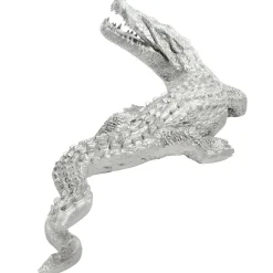 Cocodrilo Decorativo Longitud 180 Cm, Plateado