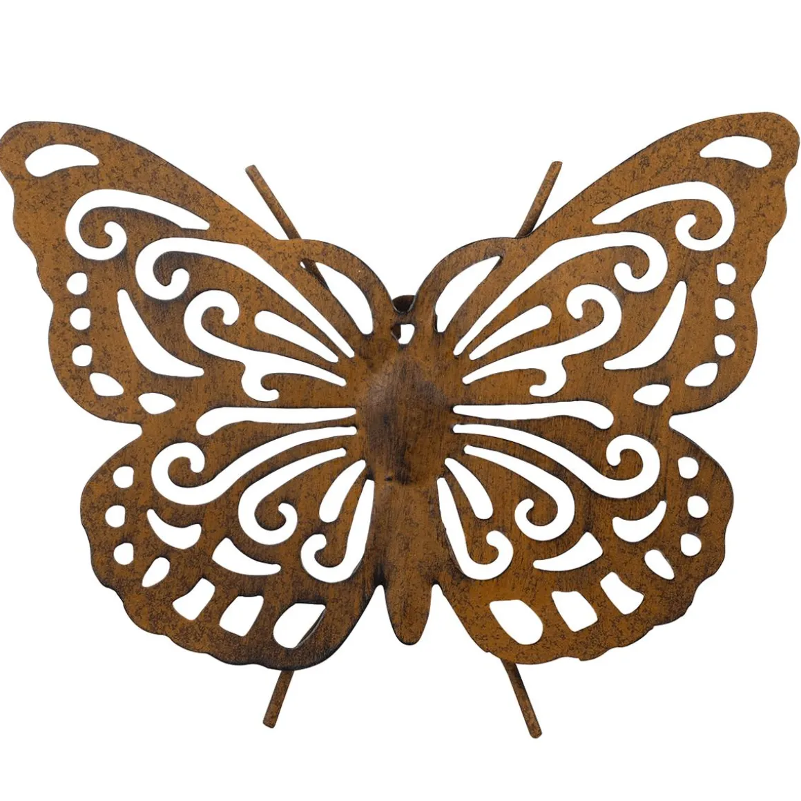 Colgador De Pared Vintage Con Forma De Mariposa Troquelada 4 X 20 X 23 Cm Marrón