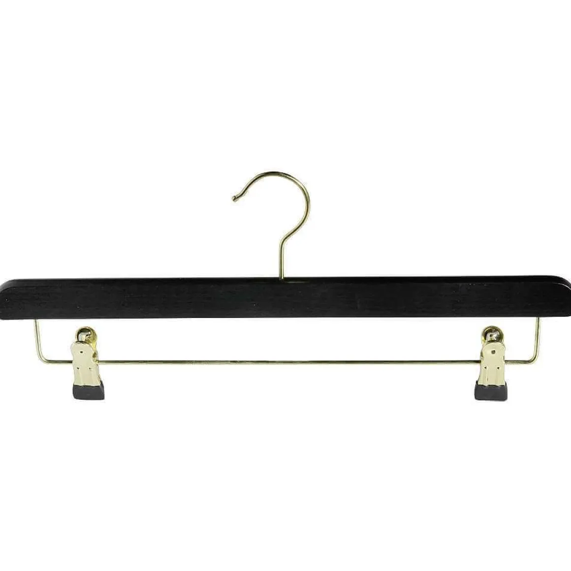 Colgador De Pinzas De Madera, Negro/latón, 40 Cm