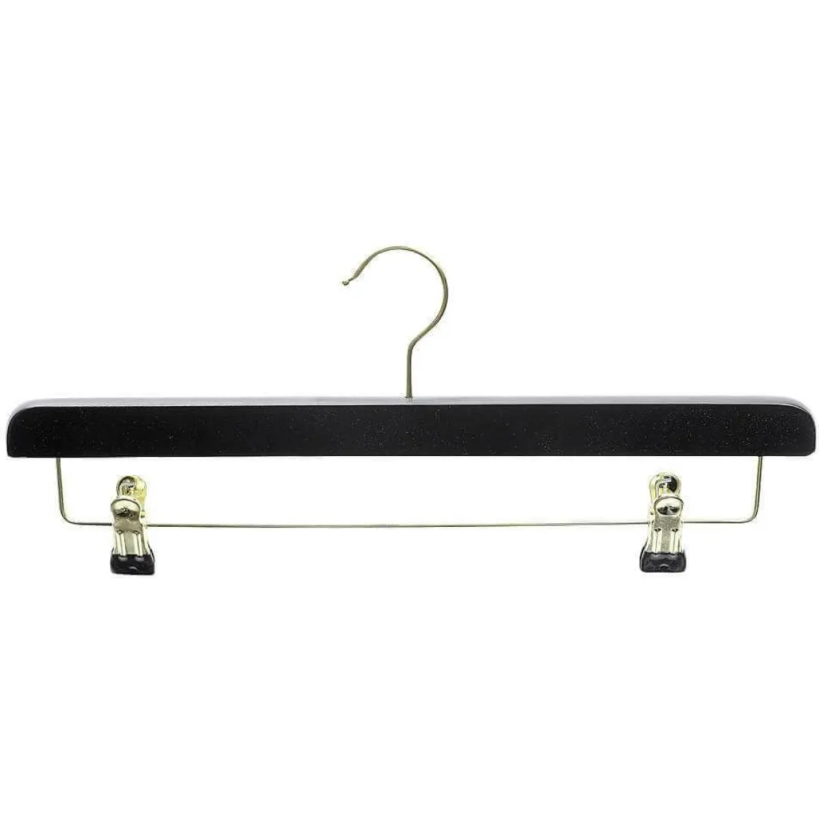 Colgador De Pinzas De Madera, Negro/latón, 40 Cm