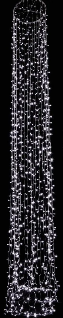 Colgante De Cadenas De Luces LED, Luz Blanca, 300 Cm, Ø 65 Cm