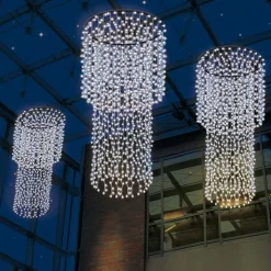Colgante De Cadenas De Luces LED, Luz Blanca, 500 Cm, Ø 100 Cm