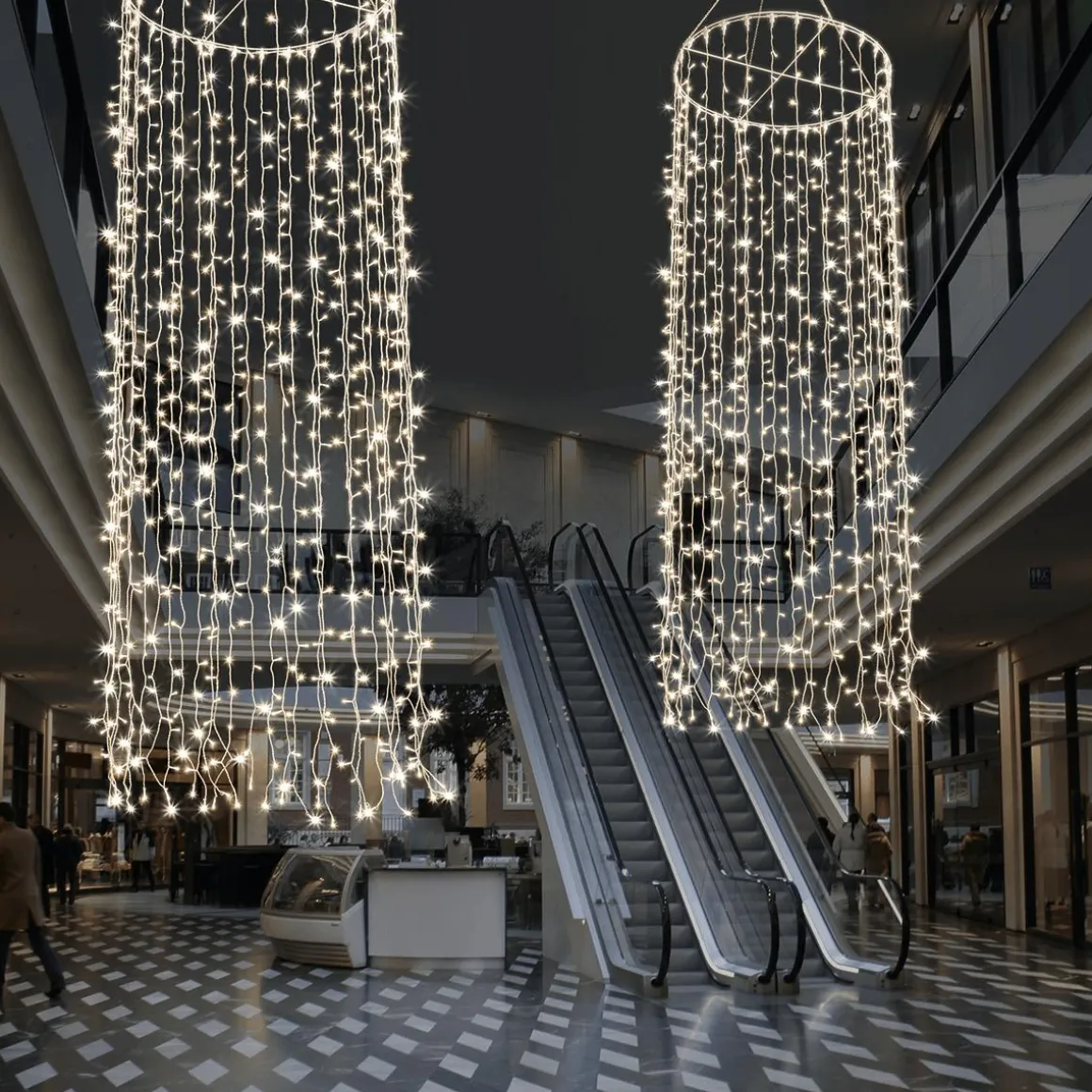 Colgante De Cadenas De Luces LED 24V Para Interiores, 720 LED, 300 X 100 Cm
