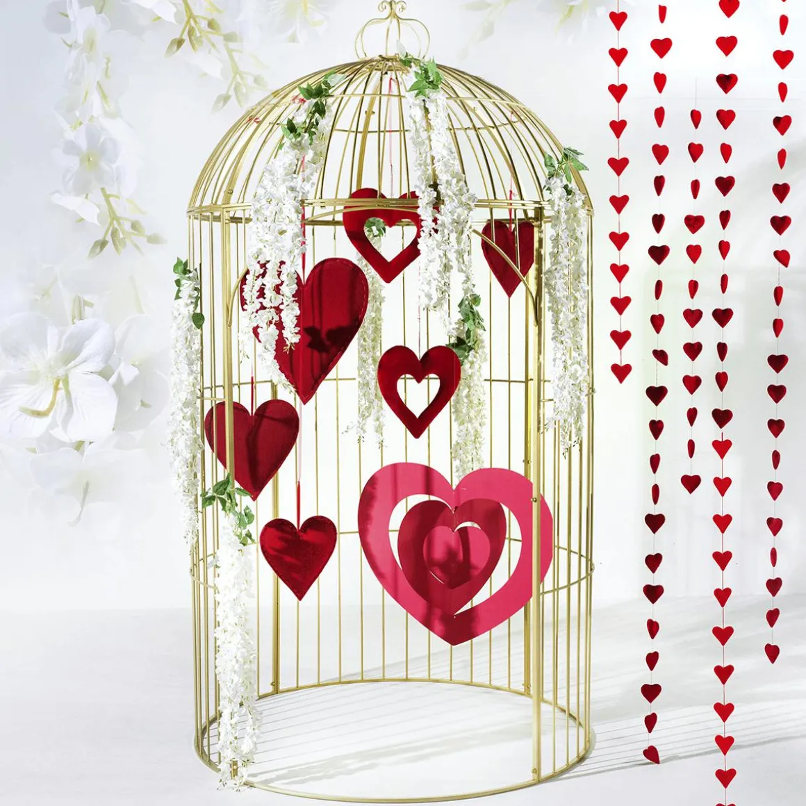 Colgante De Corazones XXL Ø 85 Cm, Poco Inflamable