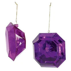 Colgante De Diamantes Lila 2 Piezas