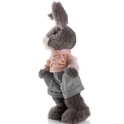 Conejo De Pascua De Peluche Deco De 40 Cm De Altura, Gris