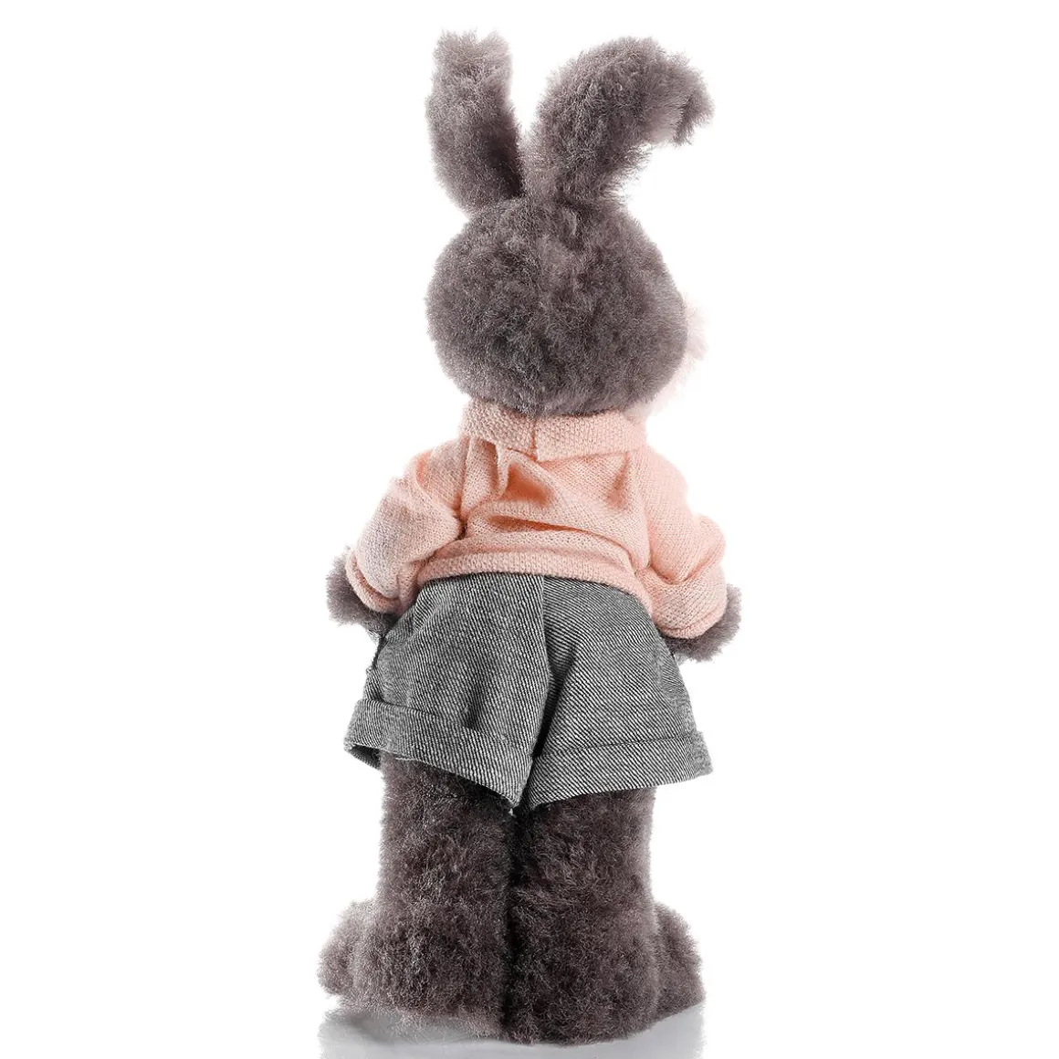 Conejo De Pascua De Peluche Deco De 40 Cm De Altura, Gris