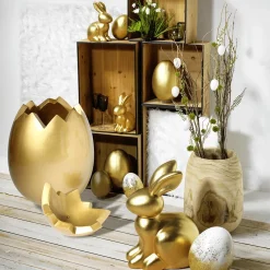 Conejo De Pascua Oro, 27 Cm