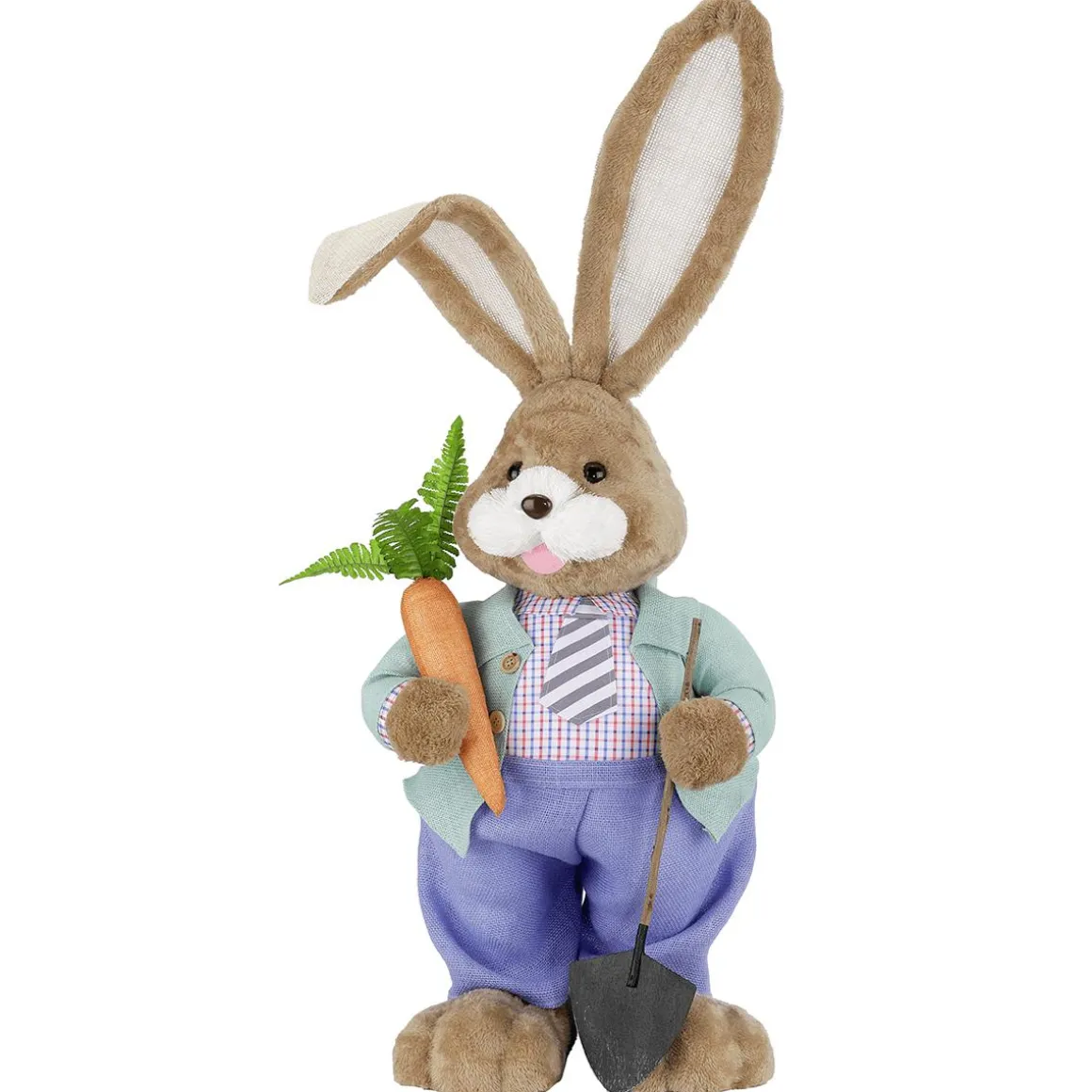 Conejo De Pascua XXL De Peluche Con Zanahoria Y Pala 36 X 23 X 92 Cm