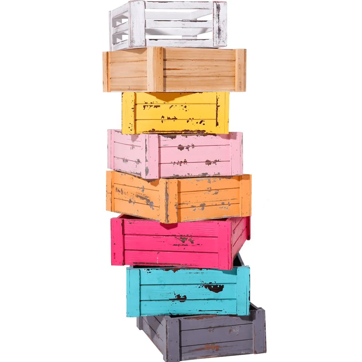Conjunto De Cajas De Madera, Natural