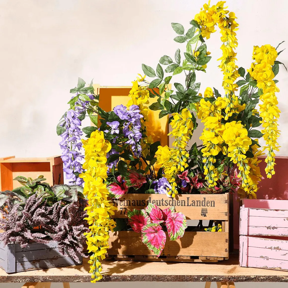 Conjunto De Cajas De Madera, Rosado