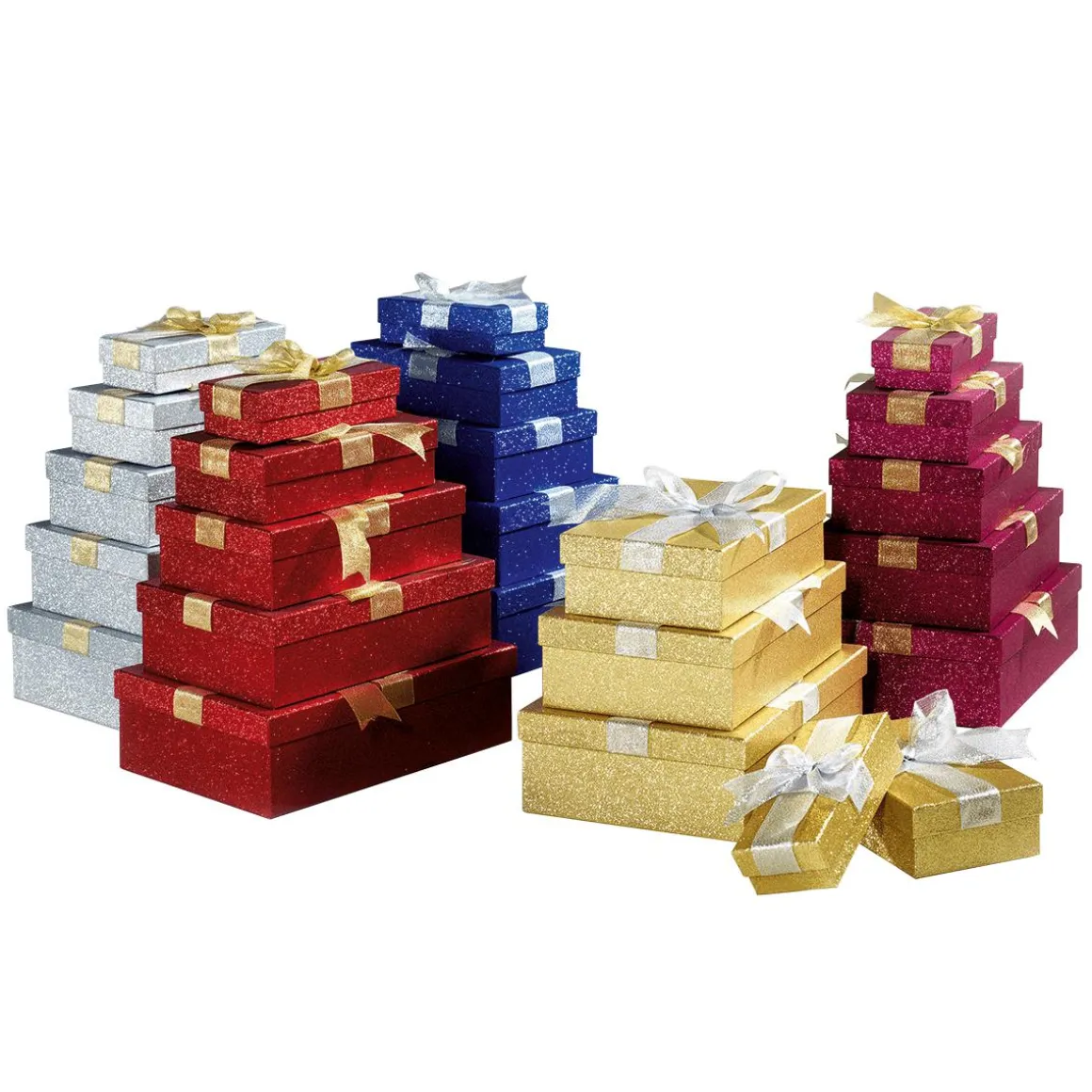Conjunto De Cajas De Regalo Oro, 5 Piezas
