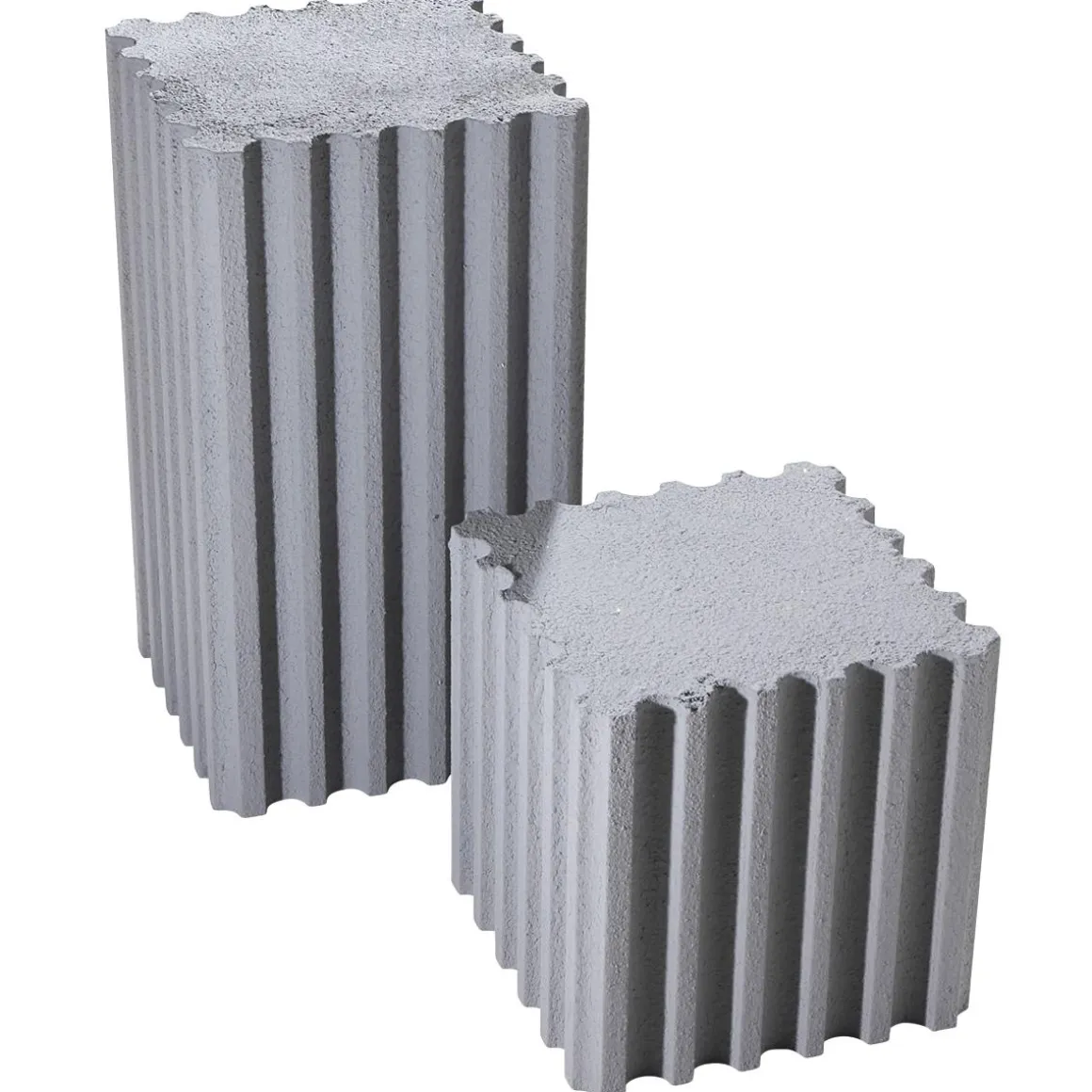 Conjunto De Columnas Decorativas "Hormigón" Altura 30/55 Cm