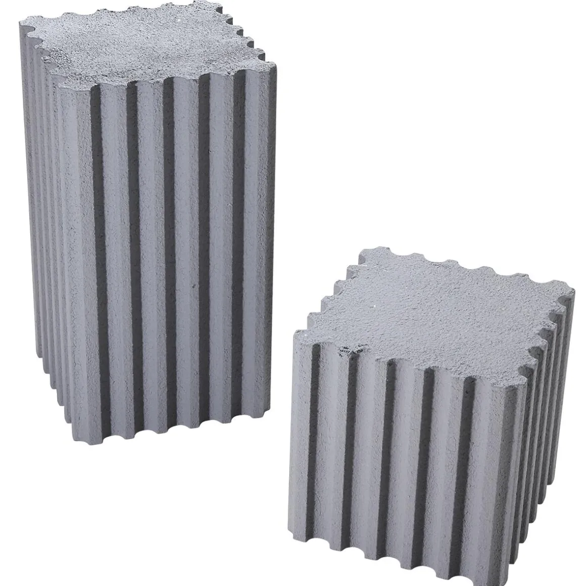 Conjunto De Columnas Decorativas "Hormigón" Altura 30/55 Cm