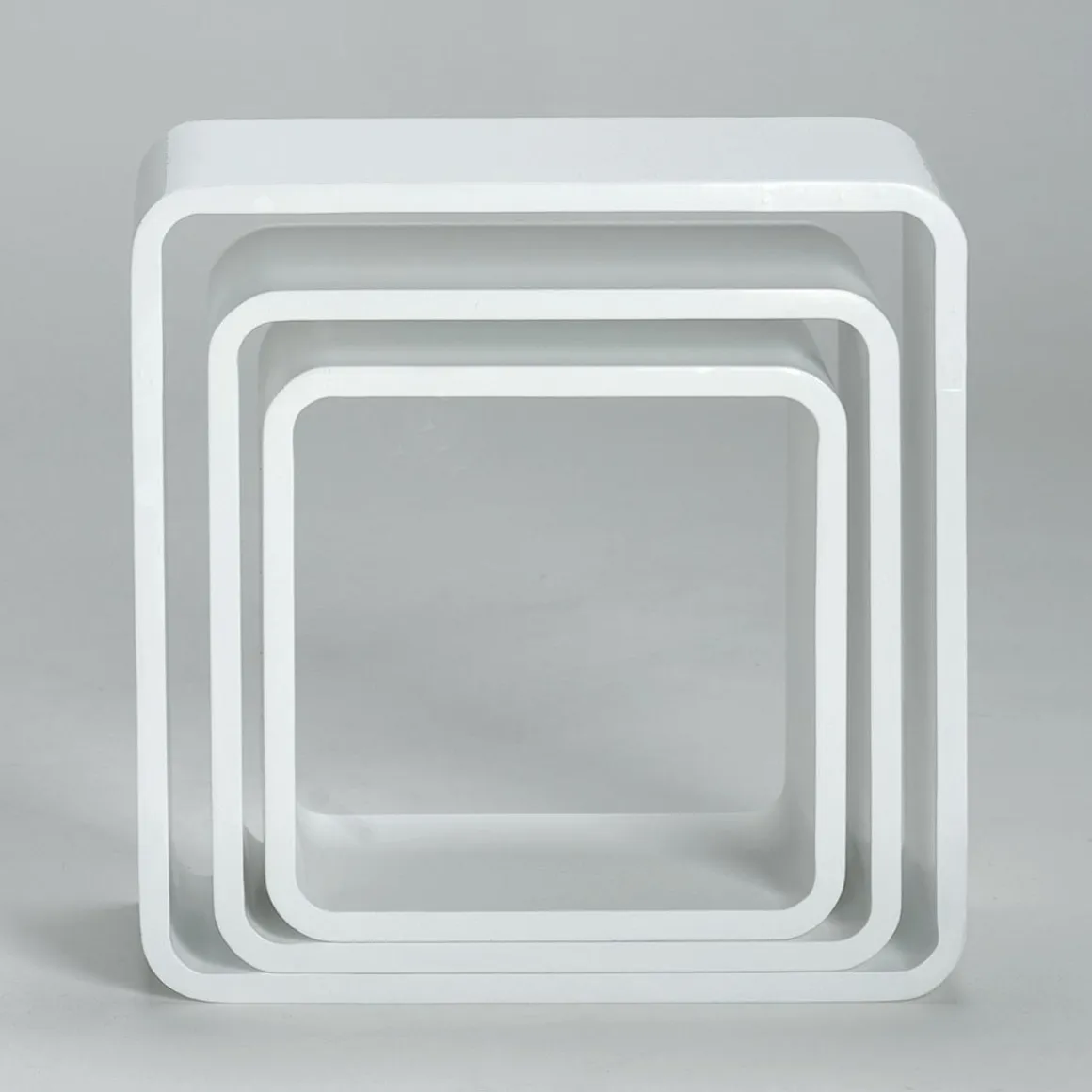 Conjunto De Estantes "Cubo" Color Blanco 3 Pz.
