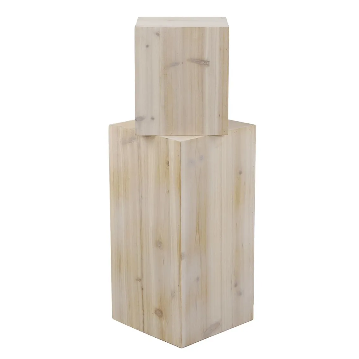 Conjunto De Minicolumnas De Madera Naturaleza