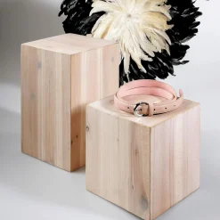 Conjunto De Minicolumnas De Madera Naturaleza