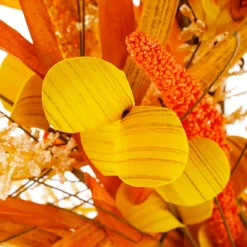 Corona Decorativa Otoñal XL "Autumn Mix" Ø 55 Cm Naranja Amarillo