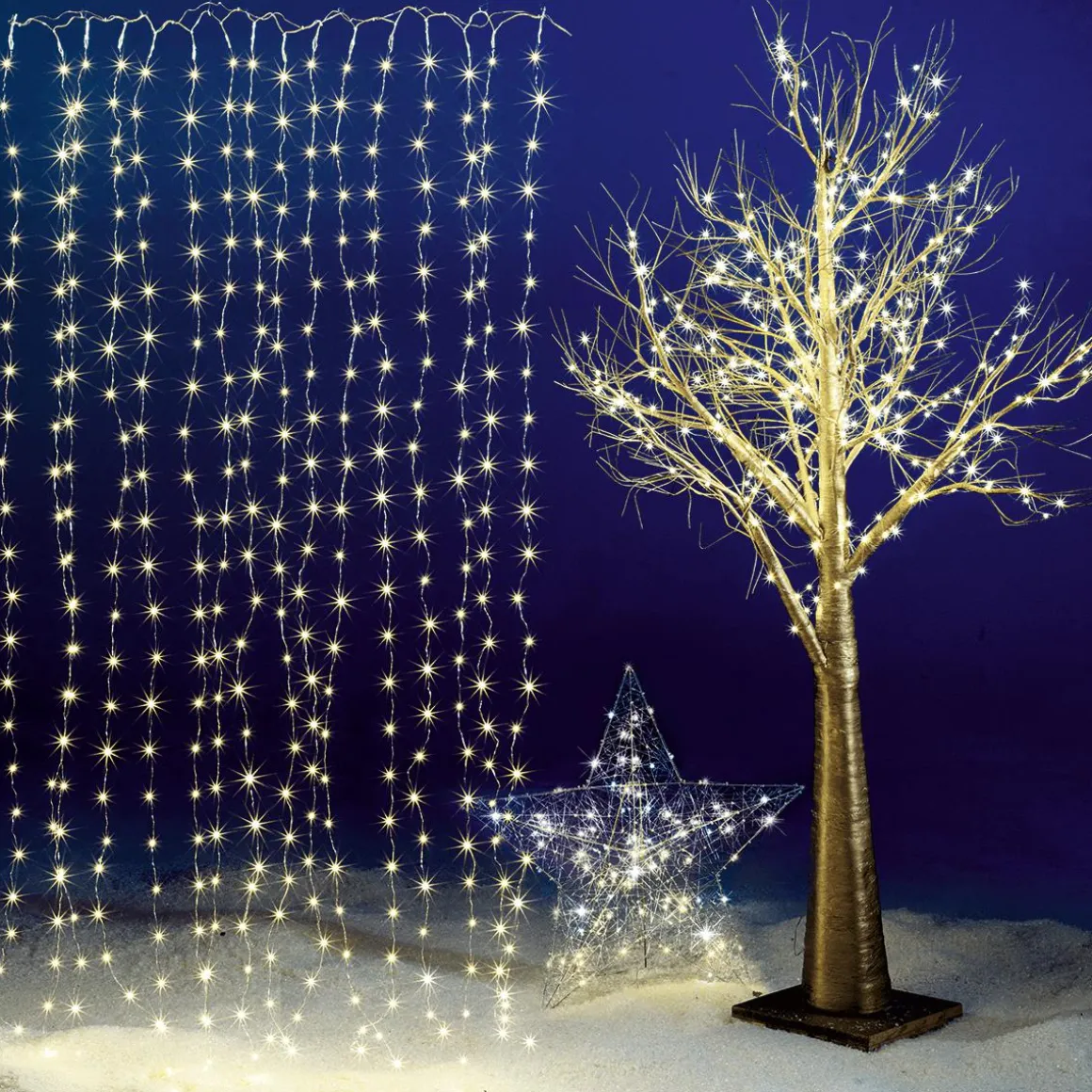Cortina De Luces De Alambre LED Para Exteriores, 300 X 200 Cm