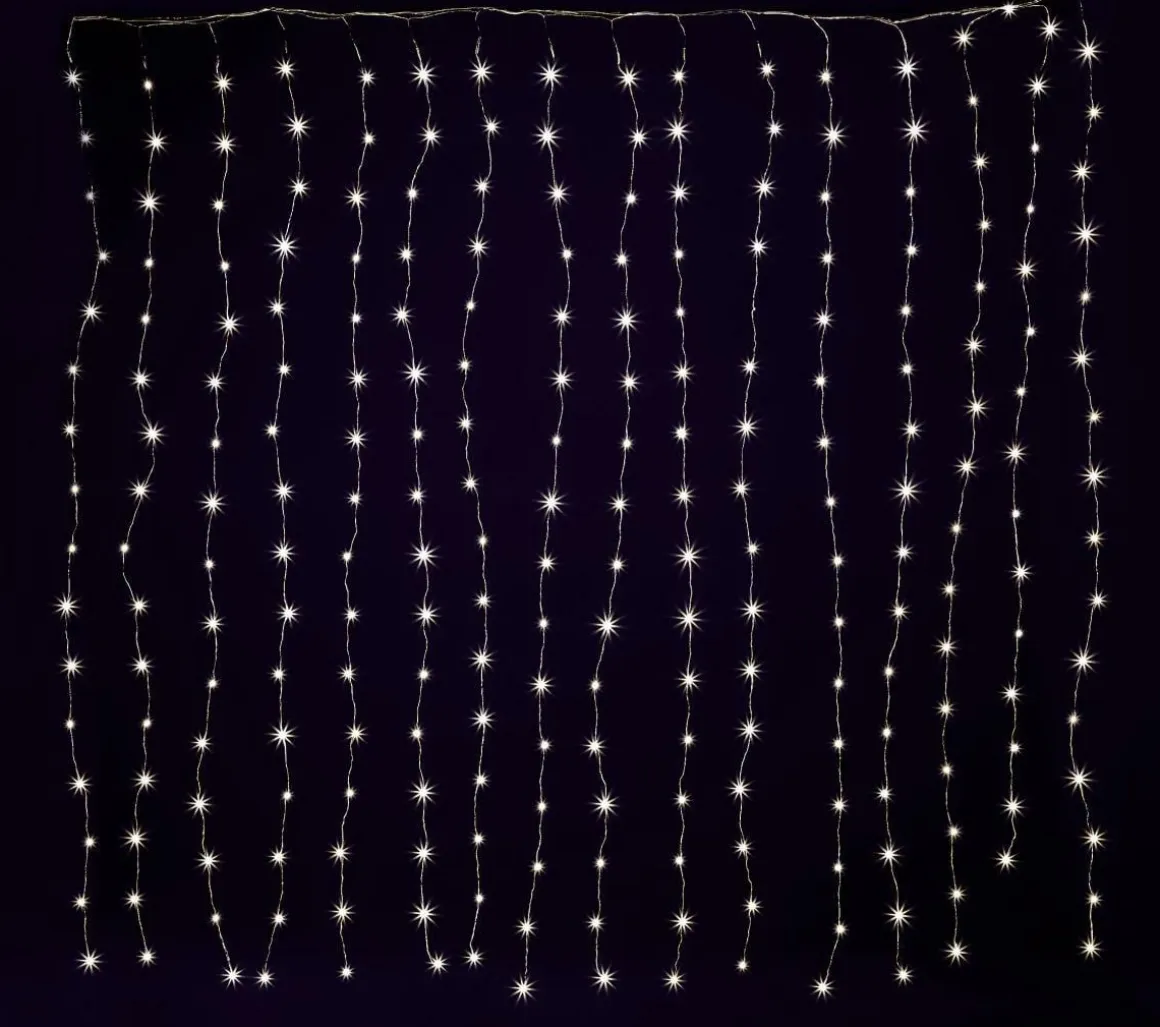 Cortina De Luces LED Con Alambre Para Exteriores, 384 LED, 240 X 160 Cm