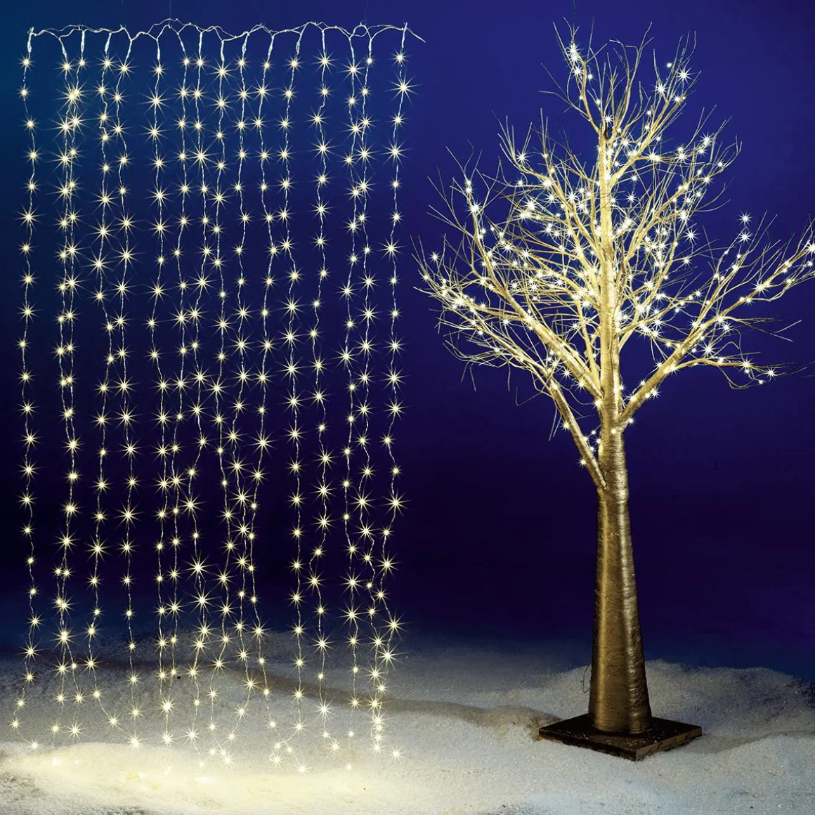 Cortina De Luces LED Con Alambre Para Exteriores, 384 LED, 240 X 160 Cm